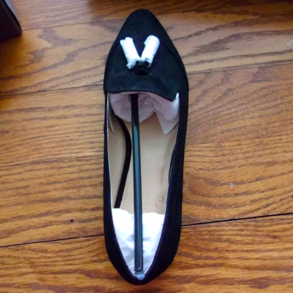 Vince Camuto Black Suede Flats